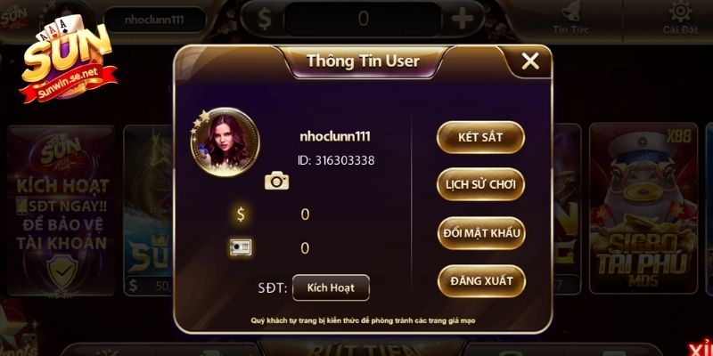 Ảnh Sunwin - Tổng Hợp Các Tấm Hình Ấn Tượng Nhất 2026 6 Hình ảnh Sunwin minh họa thông tin người chơi